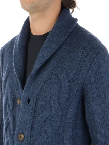 Immagine di BARBA | Cardigan Uomo Sciallato in Lana a Treccia