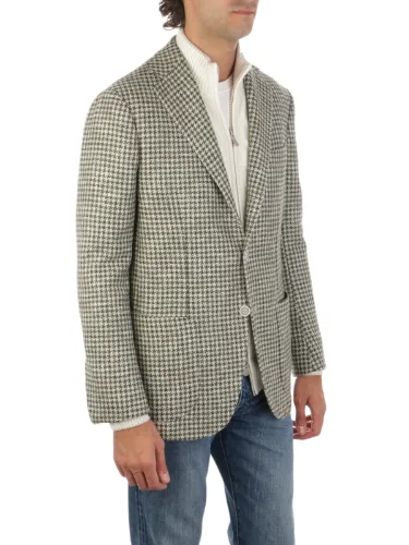 Picture of SARTORIO | Men's Houndstooth Wool and Alpaca Blazer