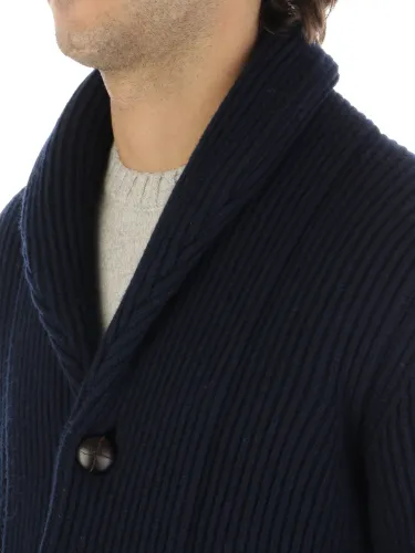 Picture of MAGAZZINO RICAMBI | Men's Cashmere and Wool Shawl Cardigan