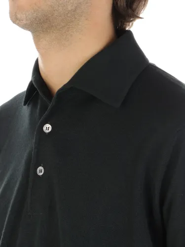 Picture of FILIPPO DE LAURENTIIS | Men's Long Sleeve Wool Polo Shirt